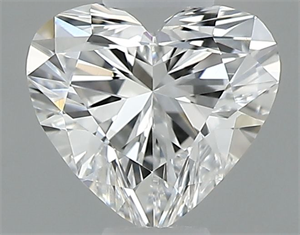 Picture of Natural Diamond 0.32 Carats, Heart with  Cut, E Color, IF Clarity and Certified by GIA