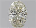 Natural Diamond 1.00 Carats, Oval with  Cut, K Color, SI2 Clarity and Certified by GIA