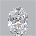 Natural Diamond 0.53 Carats, Oval with  Cut, D Color, VVS1 Clarity and Certified by GIA