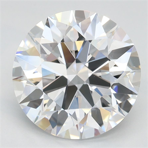 Picture of Lab Grown Diamond 2.93 Carats, Round with Ideal Cut, D Color, IF Clarity and Certified by IGI