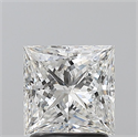 Natural Diamond 1.70 Carats, Princess with  Cut, F Color, SI1 Clarity and Certified by GIA