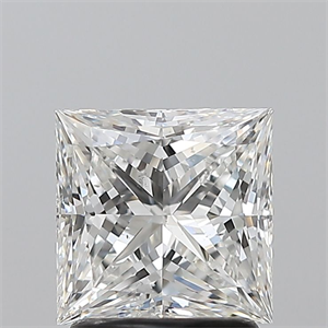 Picture of Natural Diamond 1.70 Carats, Princess with  Cut, F Color, SI1 Clarity and Certified by GIA