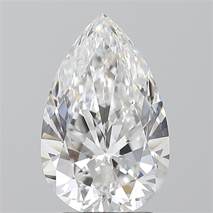 Foto Diamante Natural 2.62 quilates, De pera , Color E, claridad FL y certificado GIA de