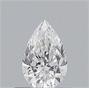 Natural Diamond 0.50 Carats, Pear with  Cut, E Color, VVS1 Clarity and Certified by GIA