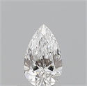 Natural Diamond 0.50 Carats, Pear with  Cut, D Color, VVS2 Clarity and Certified by GIA