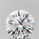 Lab Grown Diamond 1.04 Carats, Round with Ideal Cut, E Color, VVS2 Clarity and Certified by IGI