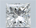 Natural Diamond 1.00 Carats, Princess with  Cut, G Color, SI1 Clarity and Certified by GIA