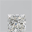 Natural Diamond 0.80 Carats, Princess with  Cut, I Color, VVS1 Clarity and Certified by GIA