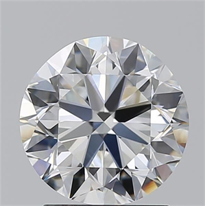 Picture of Natural Diamond 2.01 Carats, Round with Very Good Cut, E Color, IF Clarity and Certified by GIA