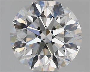 Picture of Natural Diamond 2.00 Carats, Round with Excellent Cut, E Color, VS2 Clarity and Certified by GIA