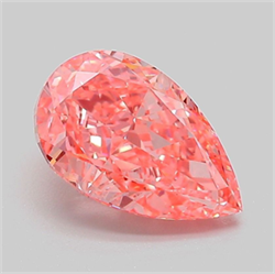 Picture of Lab Grown Diamond 2.06 Carats, Pear with  Cut, Fancy Vivid Pink Color, VVS2 Clarity and Certified by IGI
