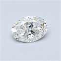 Natural Diamond 0.52 Carats, Oval with  Cut, F Color, SI1 Clarity and Certified by GIA