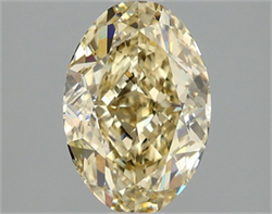 Picture of Lab Grown Diamond 2.08 Carats, Oval with  Cut, Fancy Intense Yellow Color, VS1 Clarity and Certified by IGI