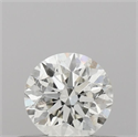 Natural Diamond 0.40 Carats, Round with Excellent Cut, G Color, SI2 Clarity and Certified by IGI