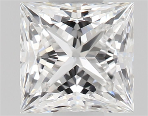 Picture of Natural Diamond 0.55 Carats, Princess with  Cut, D Color, VVS2 Clarity and Certified by GIA