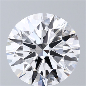 Picture of Lab Grown Diamond 2.50 Carats, Round with Ideal Cut, D Color, VS1 Clarity and Certified by IGI