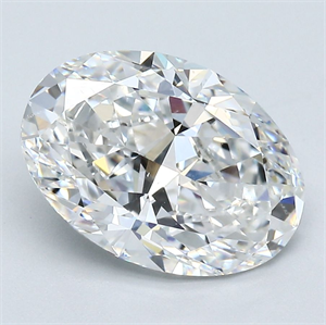 Foto Diamante Natural 3.04 quilates, Ovalado , Color E, claridad SI1 y certificado GIA de