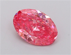 Picture of Lab Grown Diamond 1.31 Carats, Oval with  Cut, Fancy Vivid Pink Color, VS2 Clarity and Certified by IGI