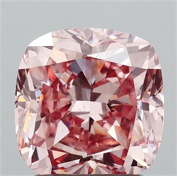 Picture of Lab Grown Diamond 1.81 Carats, CUSHION MODIFIED with  Cut, Fancy Intense Pink Color, VS2 Clarity and Certified by IGI