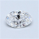 Natural Diamond 0.61 Carats, Oval with  Cut, D Color, VS2 Clarity and Certified by GIA