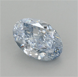 Picture of Lab Grown Diamond 1.99 Carats, Oval with  Cut, Fancy Intense Blue Color, VS1 Clarity and Certified by IGI