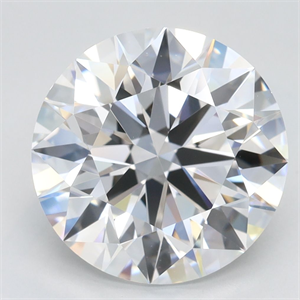 Picture of Lab Grown Diamond 4.12 Carats, Round with Excellent Cut, D Color, IF Clarity and Certified by GIA