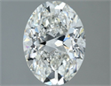 Natural Diamond 1.40 Carats, Oval with  Cut, H Color, SI1 Clarity and Certified by GIA
