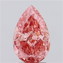 Picture of Lab Grown Diamond 2.08 Carats, Pear with  Cut, Fancy Vivid Pink Color, VS2 Clarity and Certified by IGI