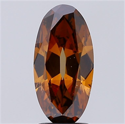 Picture of Lab Grown Diamond 2.00 Carats, Oval with  Cut, Fancy Brown Color, VS2 Clarity and Certified by IGI