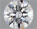 Natural Diamond 0.71 Carats, Round with Excellent Cut, D Color, VVS2 Clarity and Certified by GIA