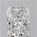 Natural Diamond 0.70 Carats, Radiant with  Cut, F Color, VVS2 Clarity and Certified by GIA