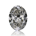 Natural Diamond 0.63 Carats, Oval with  Cut, I Color, VS2 Clarity and Certified by GIA