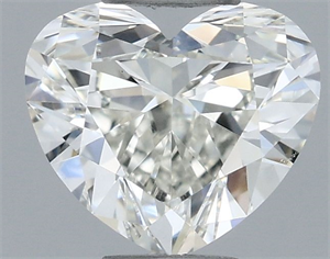Picture of Natural Diamond 0.47 Carats, Heart with  Cut, K Color, SI1 Clarity and Certified by GIA