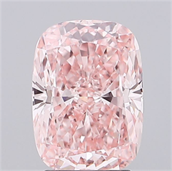 Picture of Lab Grown Diamond 3.00 Carats, CUSHION MODIFIED with  Cut, Fancy Vivid Pink Color, VVS2 Clarity and Certified by IGI
