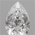 Natural Diamond 0.10 Carats, Pear with  Cut, F Color, VS2 Clarity and Certified by IGI