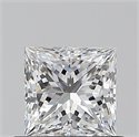 Natural Diamond 0.70 Carats, Princess with  Cut, E Color, VVS1 Clarity and Certified by GIA