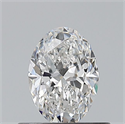 Natural Diamond 0.50 Carats, Oval with  Cut, F Color, VVS1 Clarity and Certified by GIA