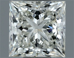 Picture of Natural Diamond 0.73 Carats, Princess with  Cut, I Color, IF Clarity and Certified by IGI