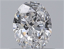 Natural Diamond 0.40 Carats, Oval with  Cut, D Color, VS2 Clarity and Certified by GIA