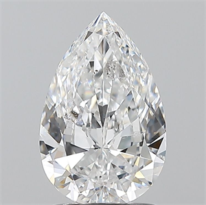 Picture of Natural Diamond 1.50 Carats, Pear with  Cut, E Color, SI2 Clarity and Certified by GIA