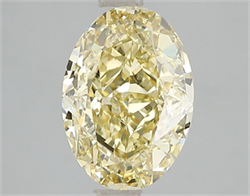 Picture of Lab Grown Diamond 3.05 Carats, Oval with  Cut, Fancy Intense Yellow Color, VS1 Clarity and Certified by IGI