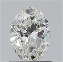Natural Diamond 0.80 Carats, Oval with  Cut, H Color, VS1 Clarity and Certified by GIA