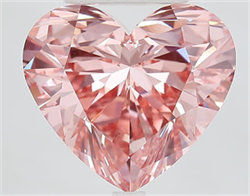 Picture of Lab Grown Diamond 7.31 Carats, Heart with  Cut, Fancy Vivid Pink Color, VS1 Clarity and Certified by IGI