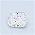 Natural Diamond 0.52 Carats, Radiant with  Cut, E Color, VVS1 Clarity and Certified by GIA