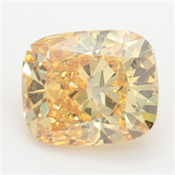 Picture of Lab Grown Diamond 2.03 Carats, Cushion with  Cut, Fancy Vivid Yellow Color, VVS2 Clarity and Certified by IGI