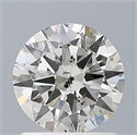 Natural Diamond 1.04 Carats, Round with Very Good Cut, J Color, I1 Clarity and Certified by GIA