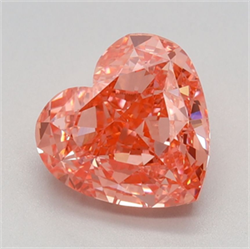 Picture of Lab Grown Diamond 2.03 Carats, Heart with  Cut, Fancy Vivid Pink Color, VVS2 Clarity and Certified by IGI