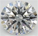 Lab Grown Diamond 2.03 Carats, Round with Excellent Cut, F Color, VVS2 Clarity and Certified by GIA