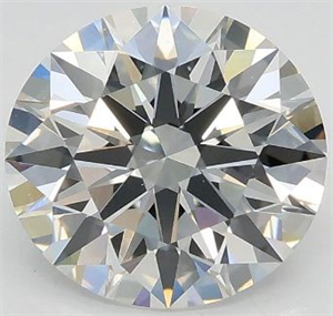 Picture of Lab Grown Diamond 2.03 Carats, Round with Excellent Cut, F Color, VVS2 Clarity and Certified by GIA