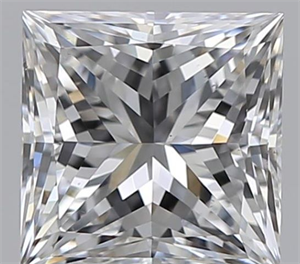 Picture of Natural Diamond 1.00 Carats, Princess with  Cut, E Color, VS2 Clarity and Certified by GIA